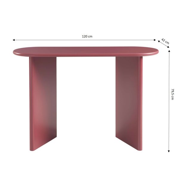 Console KARIA effet lacqué bordeaux