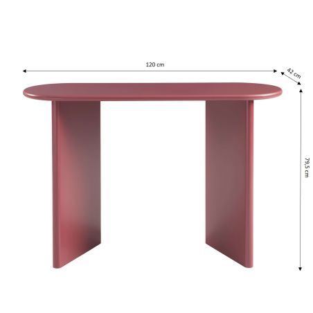 Console KARIA effet lacqué bordeaux