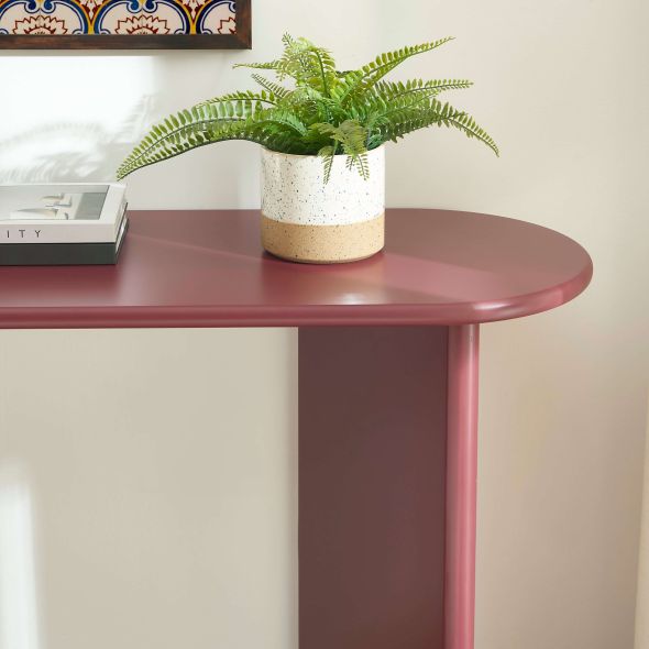 Console KARIA effet lacqué bordeaux