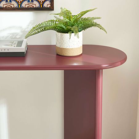 Console KARIA effet lacqué bordeaux