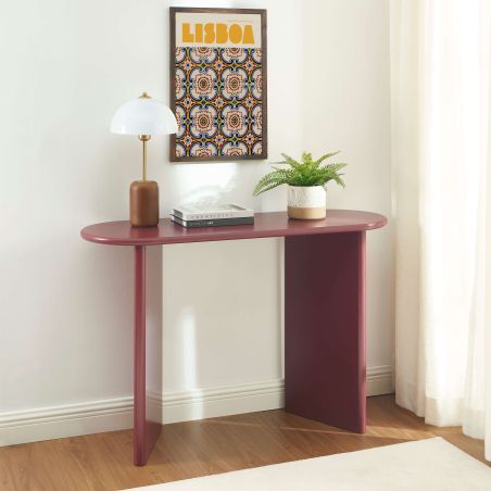 Console KARIA effet lacqué bordeaux