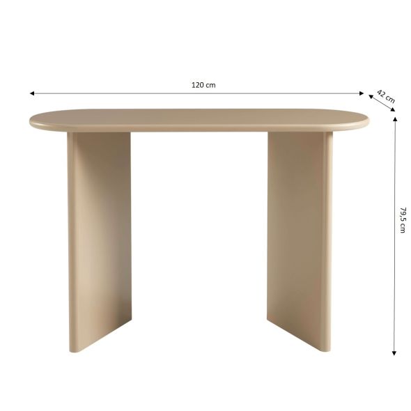 Console KARIA effet lacqué caramel