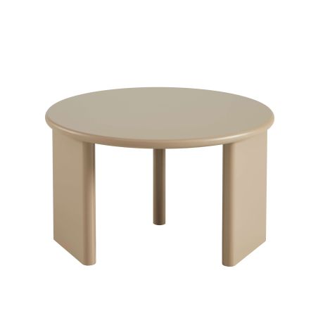 Table basse ronde KARIA effet lacqué caramel