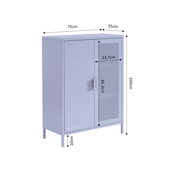 Buffet PANTONE métal lilas h100cm