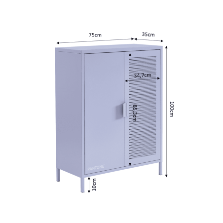 Buffet PANTONE métal lilas h100cm