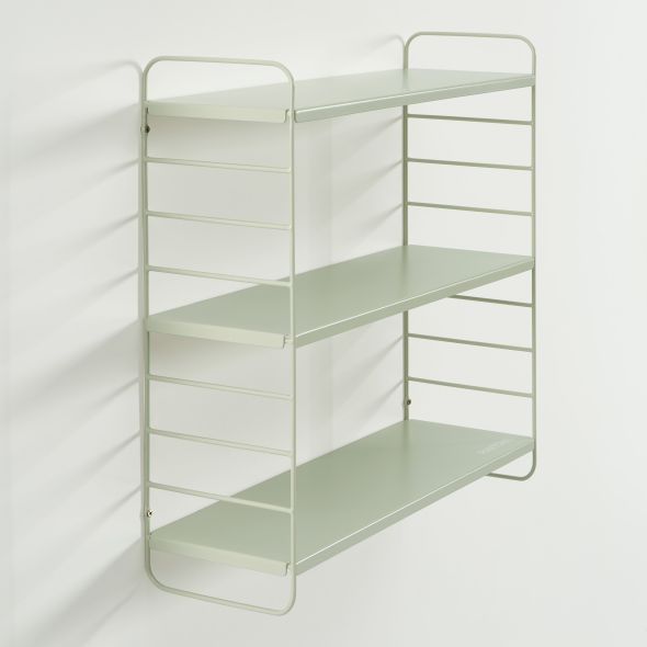 Etagère murale 3 niveaux PANTONE métal vert amande 60,5x20cm