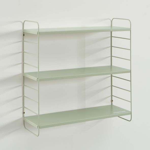 Etagère murale 3 niveaux PANTONE métal vert amande 60,5x20cm