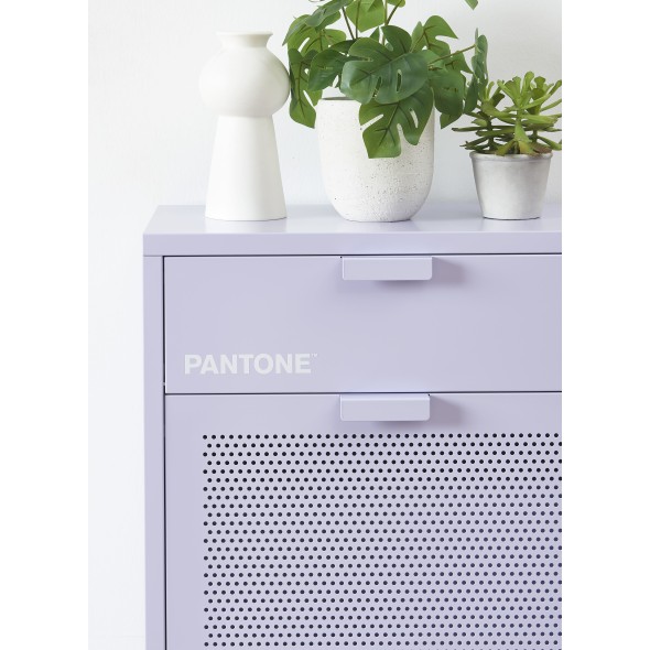 Meuble à chaussures PANTONE métal lilas 55cm