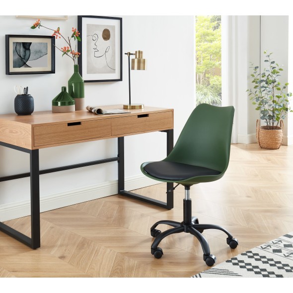 Chaise de bureau PANTONE kaki 5 roulettes