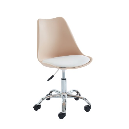 Chaise de bureau PANTONE rose blush 5 roulettes