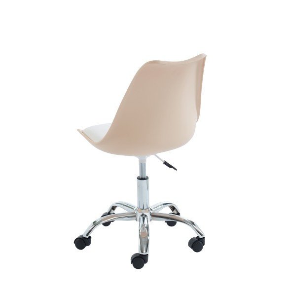 Chaise de bureau PANTONE rose blush 5 roulettes