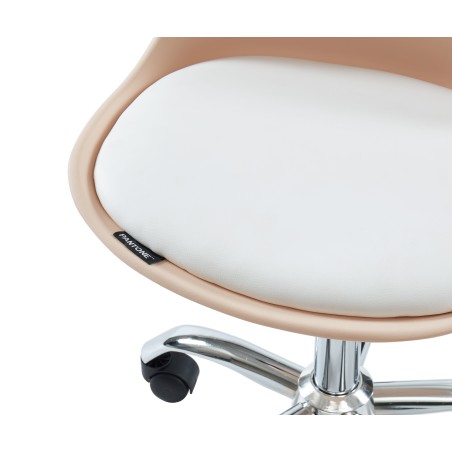Chaise de bureau PANTONE rose blush 5 roulettes