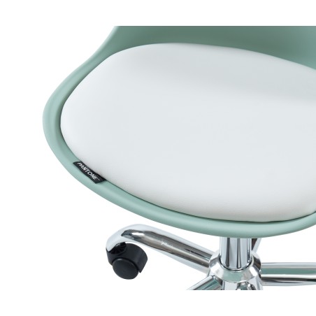 Chaise de bureau PANTONE vert menthe 5 roulettes