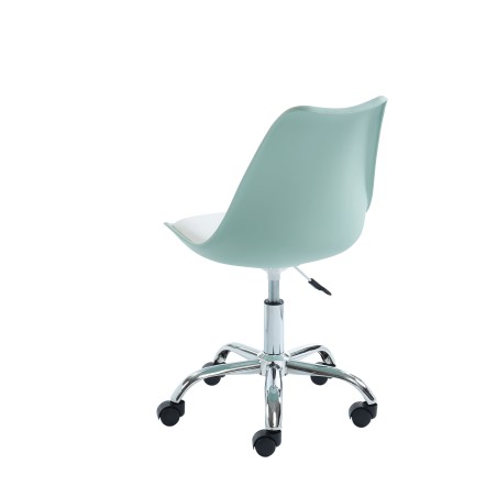 Chaise de bureau PANTONE vert menthe 5 roulettes