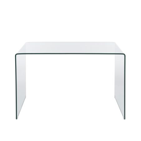 Bureau GINZA verre trempé transparent 120cm