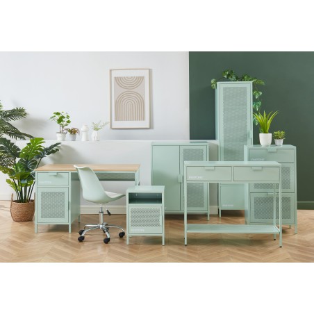 Buffet PANTONE métal vert menthe h100cm