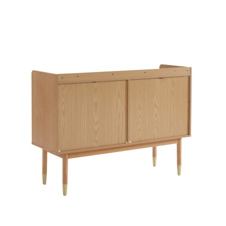 Buffet LEON placage chêne et cannage rotin 120cm