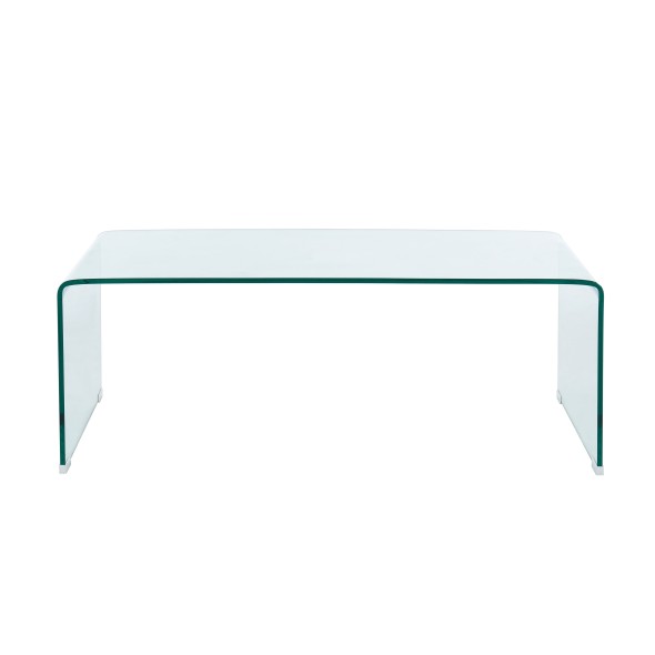 Table basse GINZA verre trempé transparent 120cm