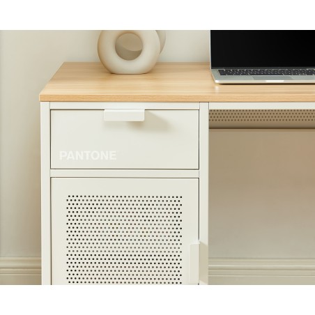 Bureau PANTONE métal beige sable 120cm