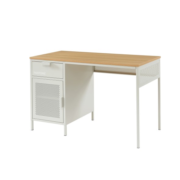 Bureau PANTONE métal beige sable 120cm