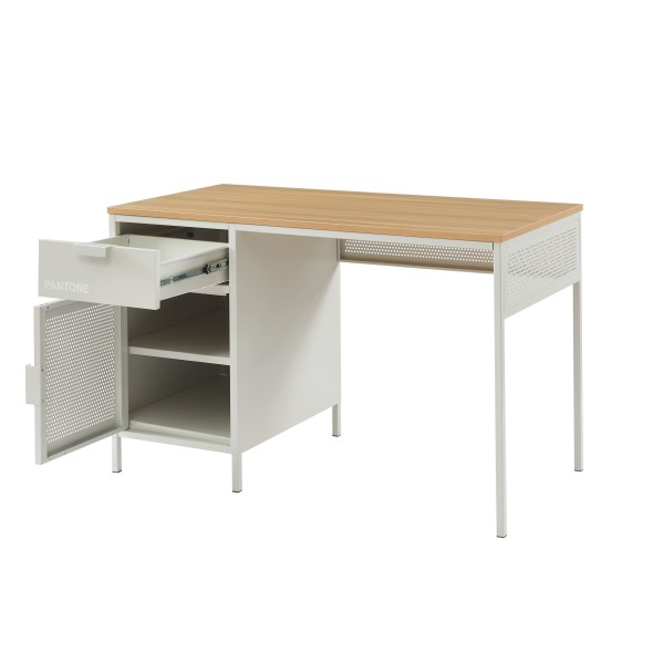 Bureau PANTONE métal beige sable 120cm