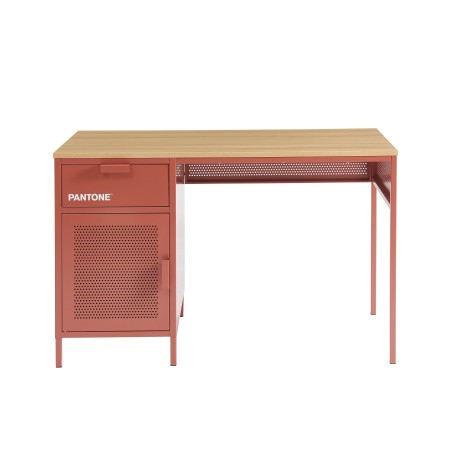 Bureau PANTONE métal terracotta 120cm