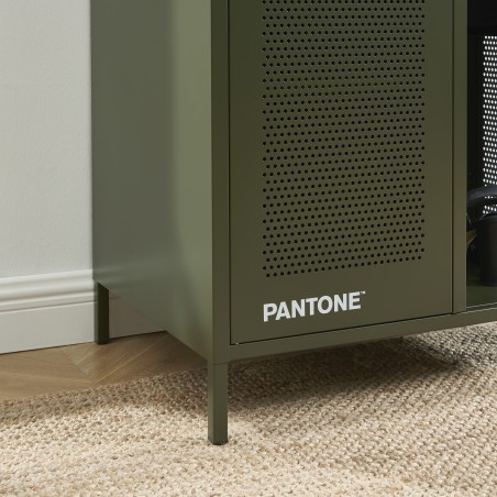 Vestiaire PANTONE métal vert olive avec penderie h145cm