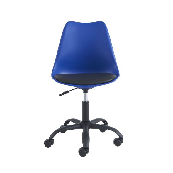 Chaise de bureau PANTONE bleu électrique 5 roulettes