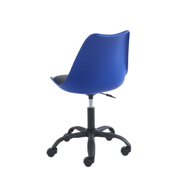 Chaise de bureau PANTONE bleu électrique 5 roulettes