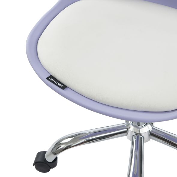 Chaise de bureau PANTONE lilas 5 roulettes