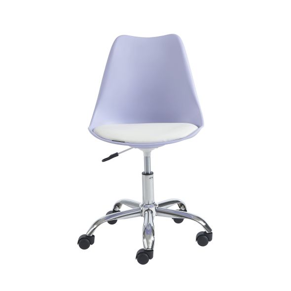 Chaise de bureau PANTONE lilas 5 roulettes