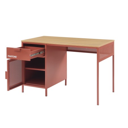 Bureau PANTONE métal terracotta 120cm