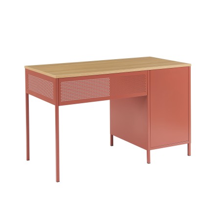 Bureau PANTONE métal terracotta 120cm