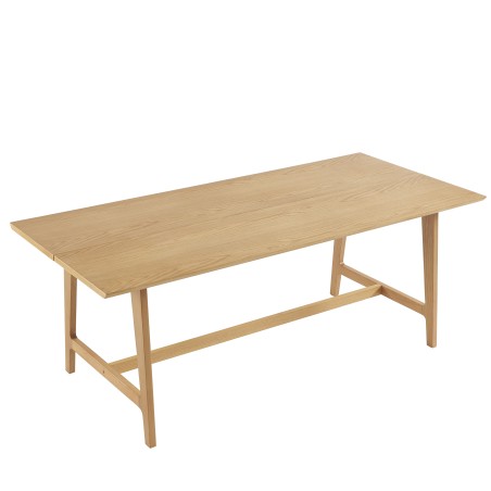 Table à manger PERRETTE placage chêne 200cm