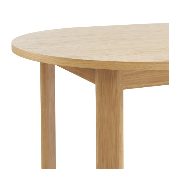 Table à manger extensible ZELIE placage chêne 160 à 200cm