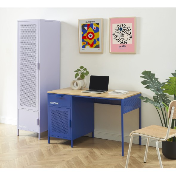 Bureau PANTONE métal bleu électrique 120cm