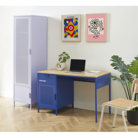 Bureau PANTONE métal bleu électrique 120cm