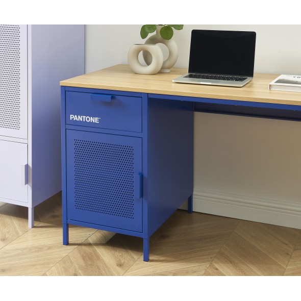 Bureau PANTONE métal bleu électrique 120cm