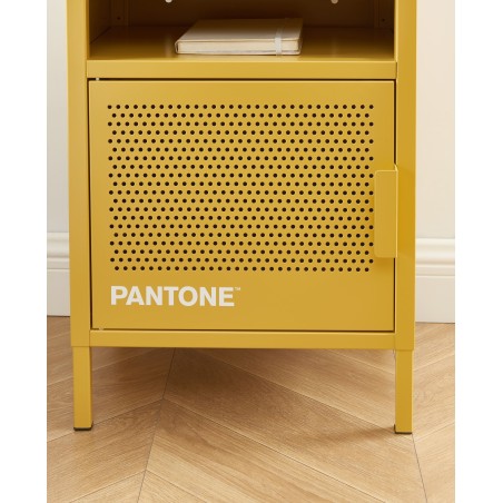 Table de chevet PANTONE métal jaune moutarde 40cm