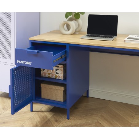 Bureau PANTONE métal bleu électrique 120cm