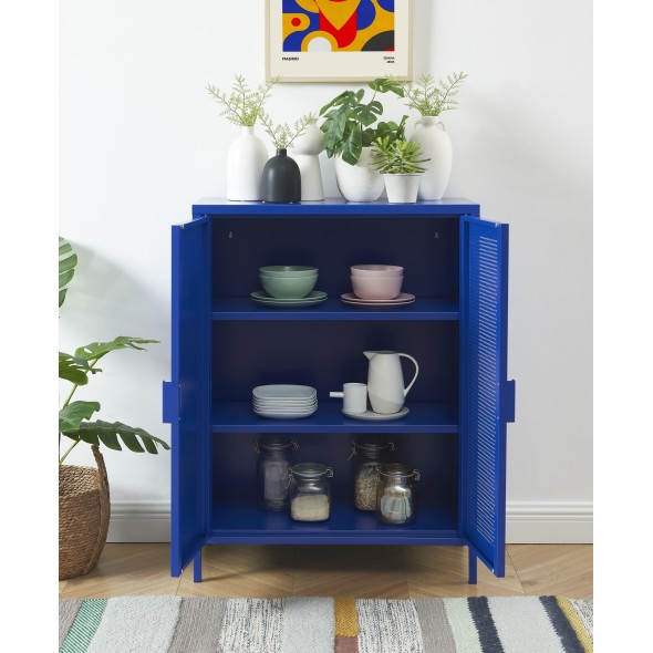 Buffet PANTONE métal bleu électrique h100cm