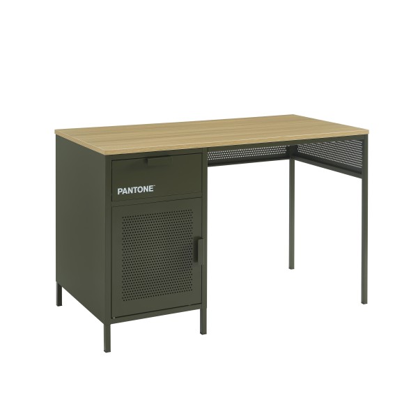 Bureau PANTONE métal vert olive foncé 120cm