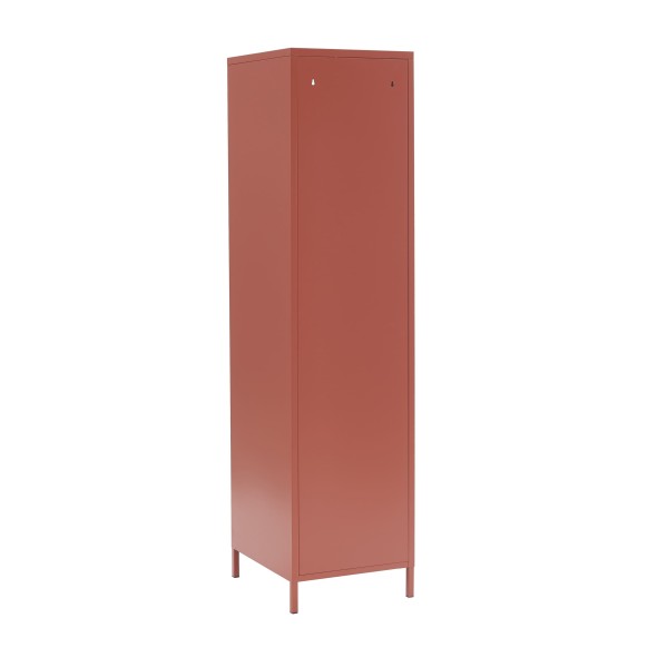 Vestiaire PANTONE terracotta porte en verre cannelé