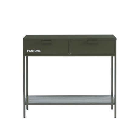 Console PANTONE métal vert olive foncé 100cm