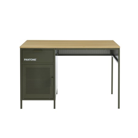 Bureau PANTONE métal vert olive foncé 120cm