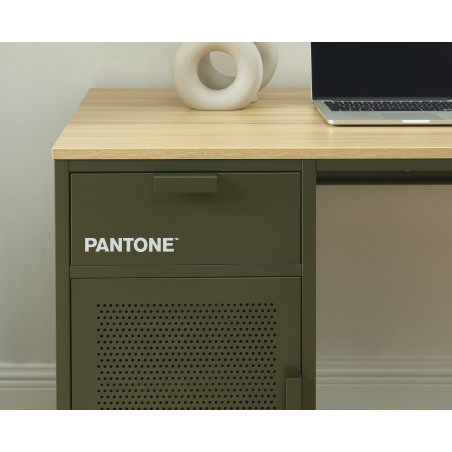 Bureau PANTONE métal vert olive foncé 120cm