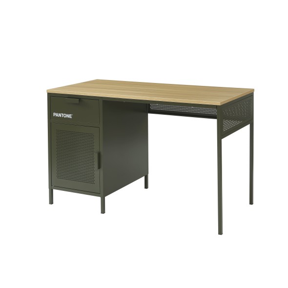 Bureau PANTONE métal vert olive foncé 120cm