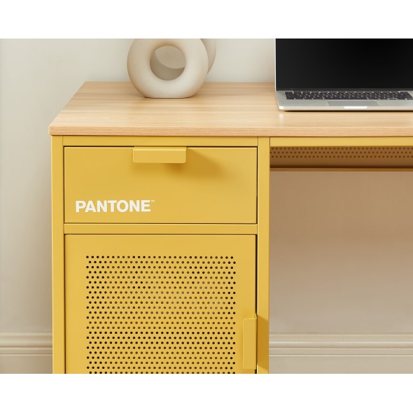 Bureau PANTONE métal jaune moutarde 120cm