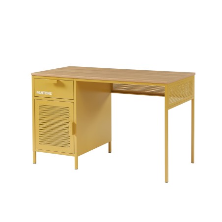 Bureau PANTONE métal jaune moutarde 120cm