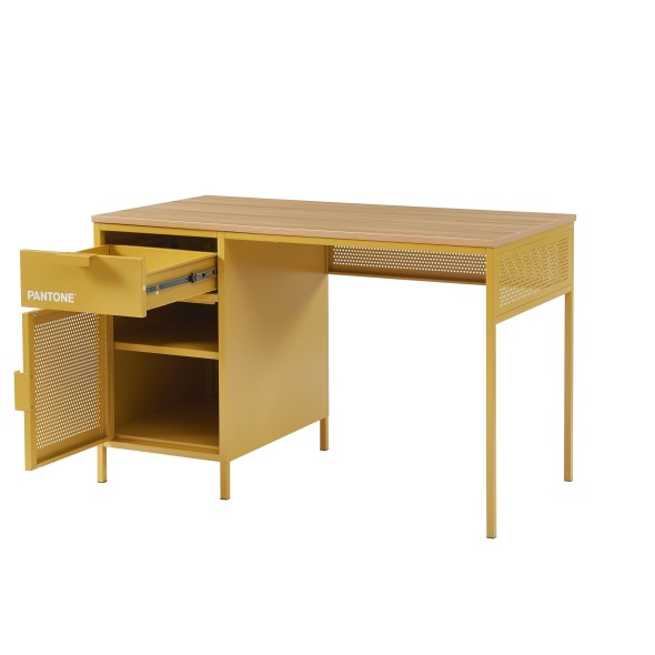 Bureau PANTONE métal jaune moutarde 120cm